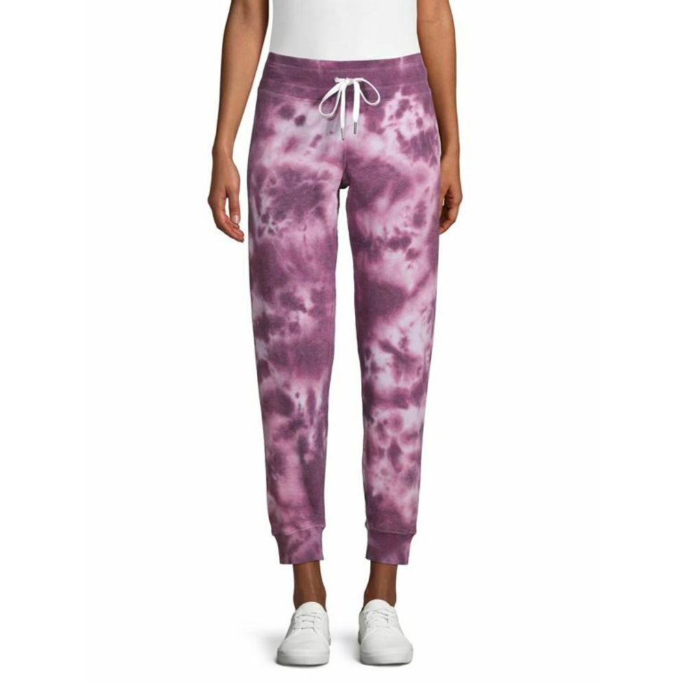 Calvin Klein Performance Starburst Tie-Dyed Fleece-Lined Joggers Purple